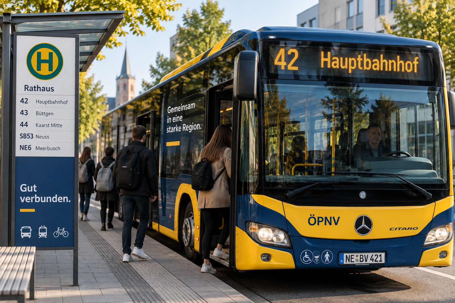 Ein Bus als Symbol für den ÖPNV